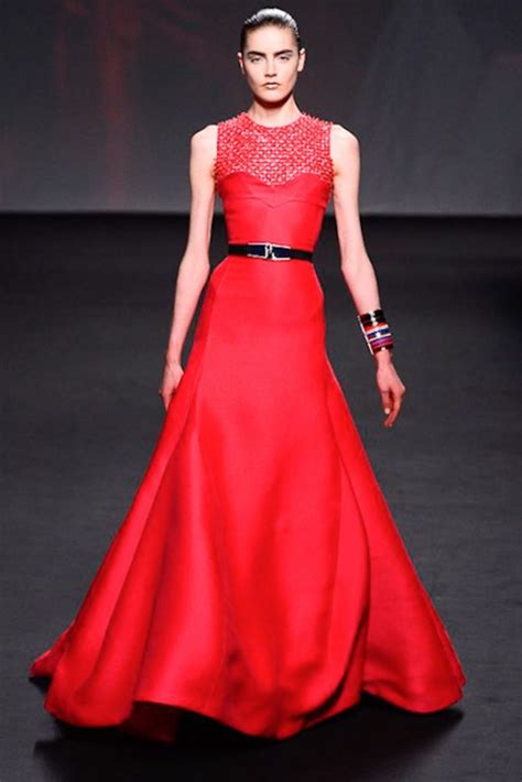 dior red dress 2012|custom Dior dress.